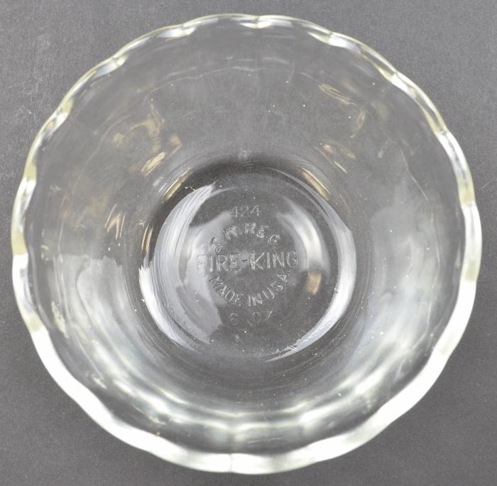 A Matching Set of 6-8 Oz Clear Glass Bubble Cups Heat Proof Fire King by  Anchor Hocking. Glass 375 